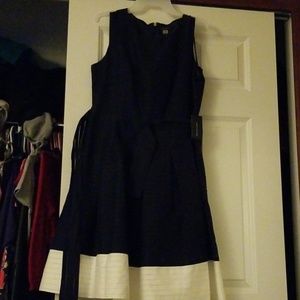 Navy blue dress.
